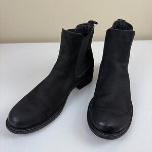 Tamaris Black Leather Chelsea Boots